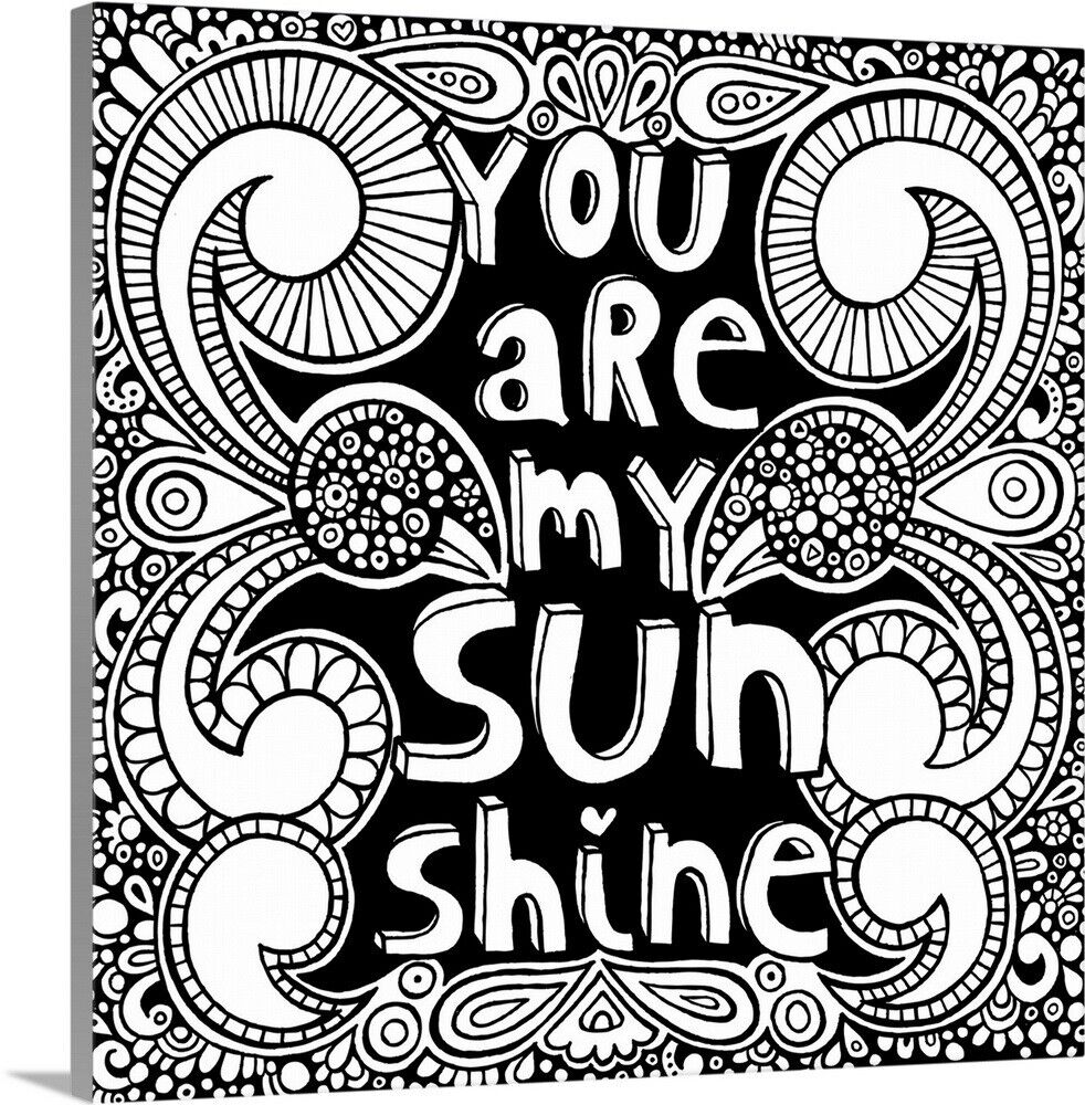 Diy coloring book canvas art entitled sunshine