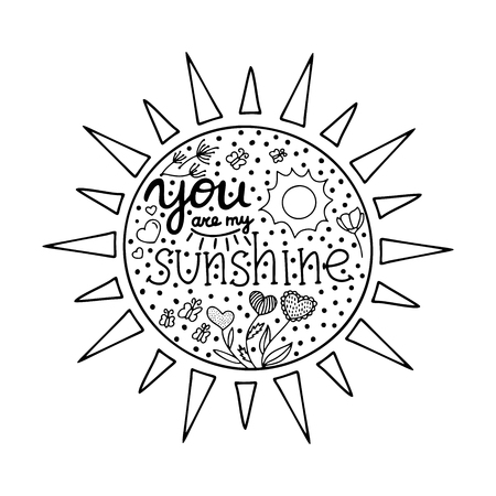 Sunshine coloring page stock photos and images