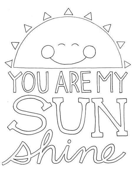 You are my sunshine love coloring pages coloring pages cute coloring pages