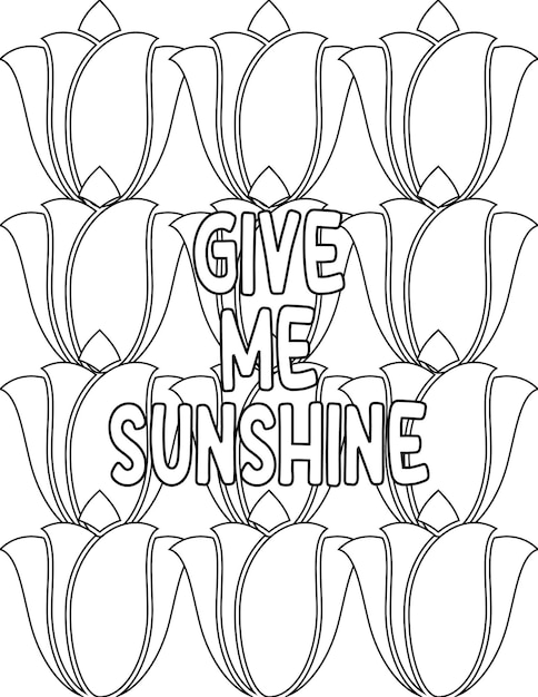 Premium vector appreciation coloring pages floral coloring pages for selflove for kids and adults