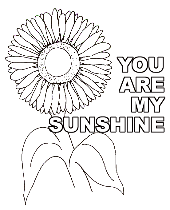 Sunflower coloring pages printable