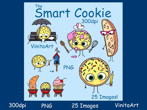 The smart cookie storybook clipart digital download printable coloring pages