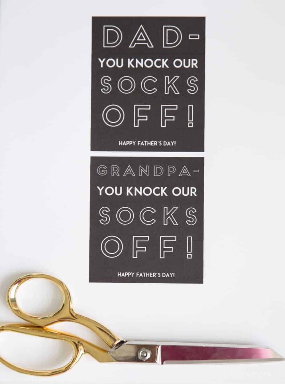 You knock our socks off fathers day gift idea