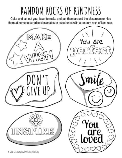 Kindness rocks project for kids mrs merry