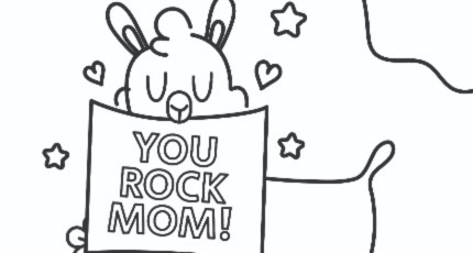 The llama mothers day coloring sheets for kids