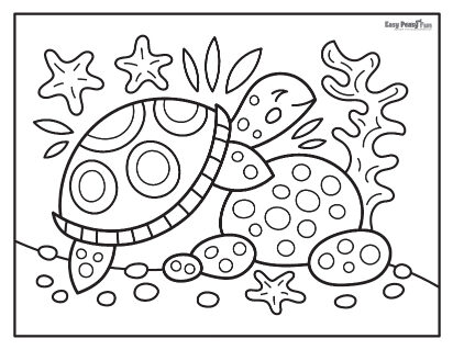 Turtle coloring pages