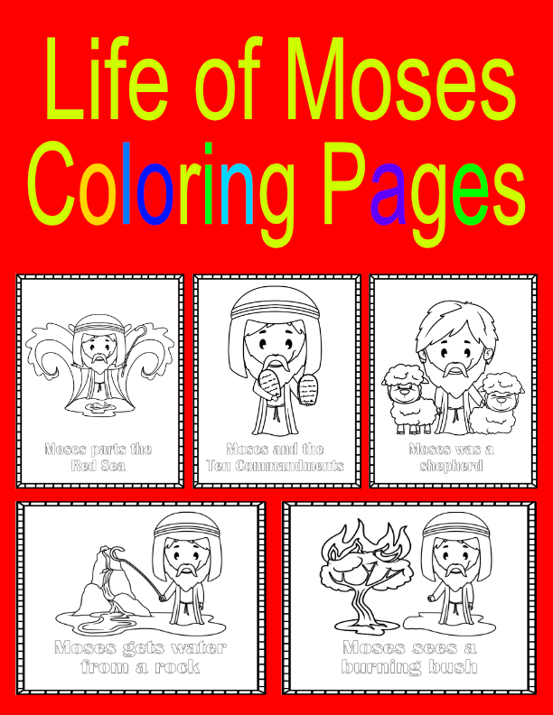 Life of moses coloring pages â