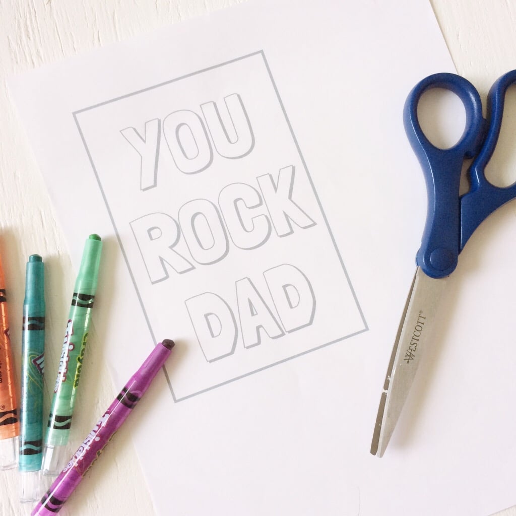 You rock dad craft fathers day rock craft