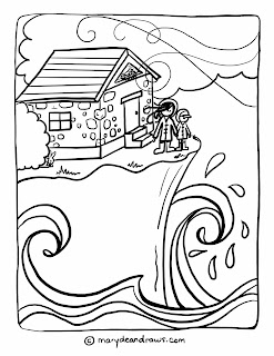 A life on the rock matthew bible coloring page in english and spanish