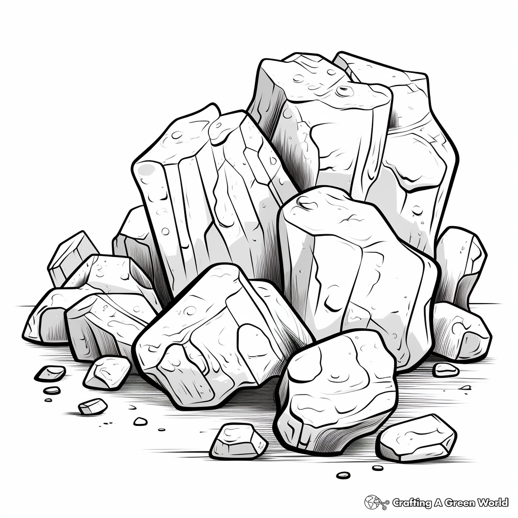 Types of rocks coloring pages