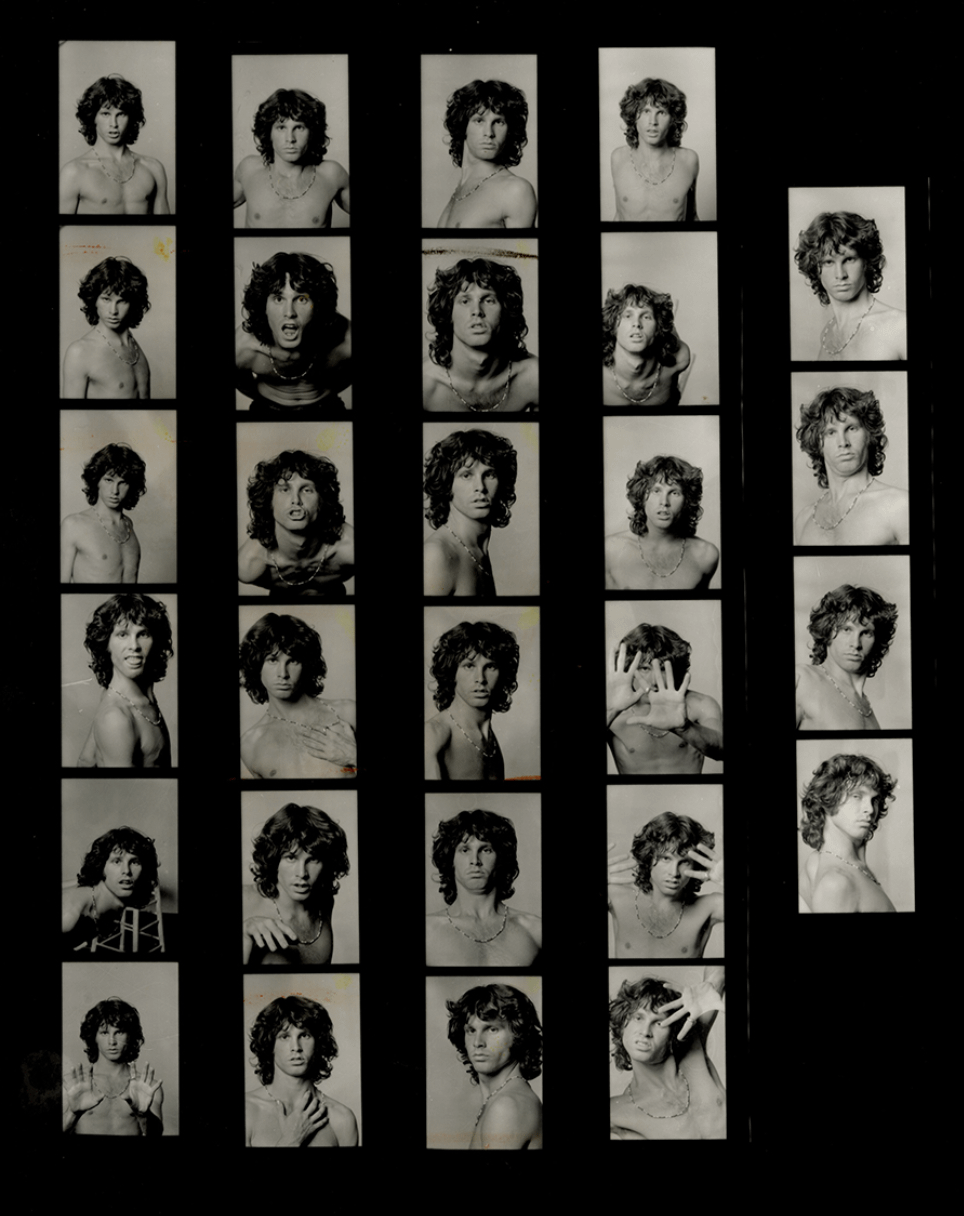 Contact sheet of jim morrisons young lion photoshoot joel brodksy roldschoolcool