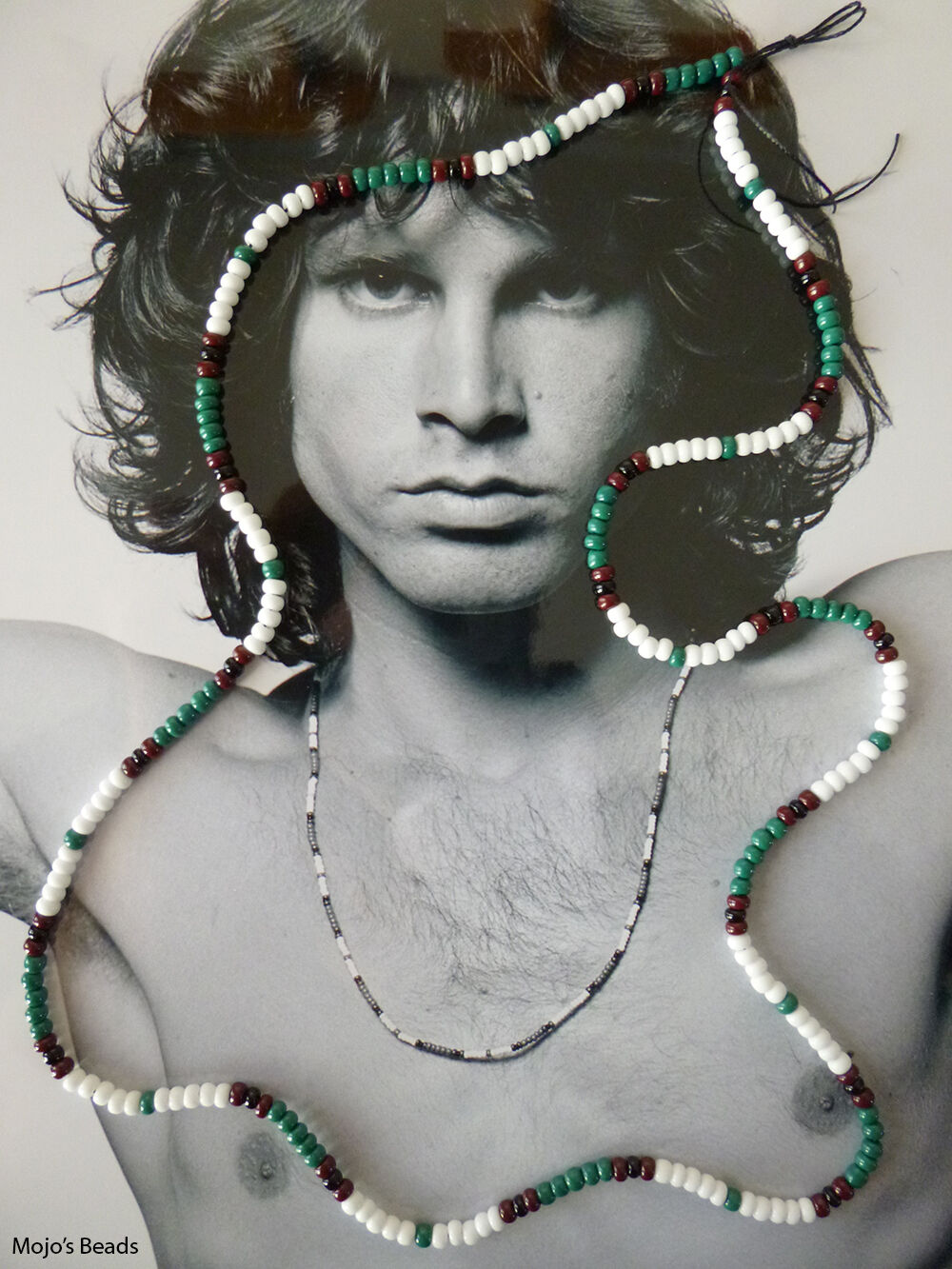 Jimbo jim morrison the doors young lion cobra photo shoot bead necklace