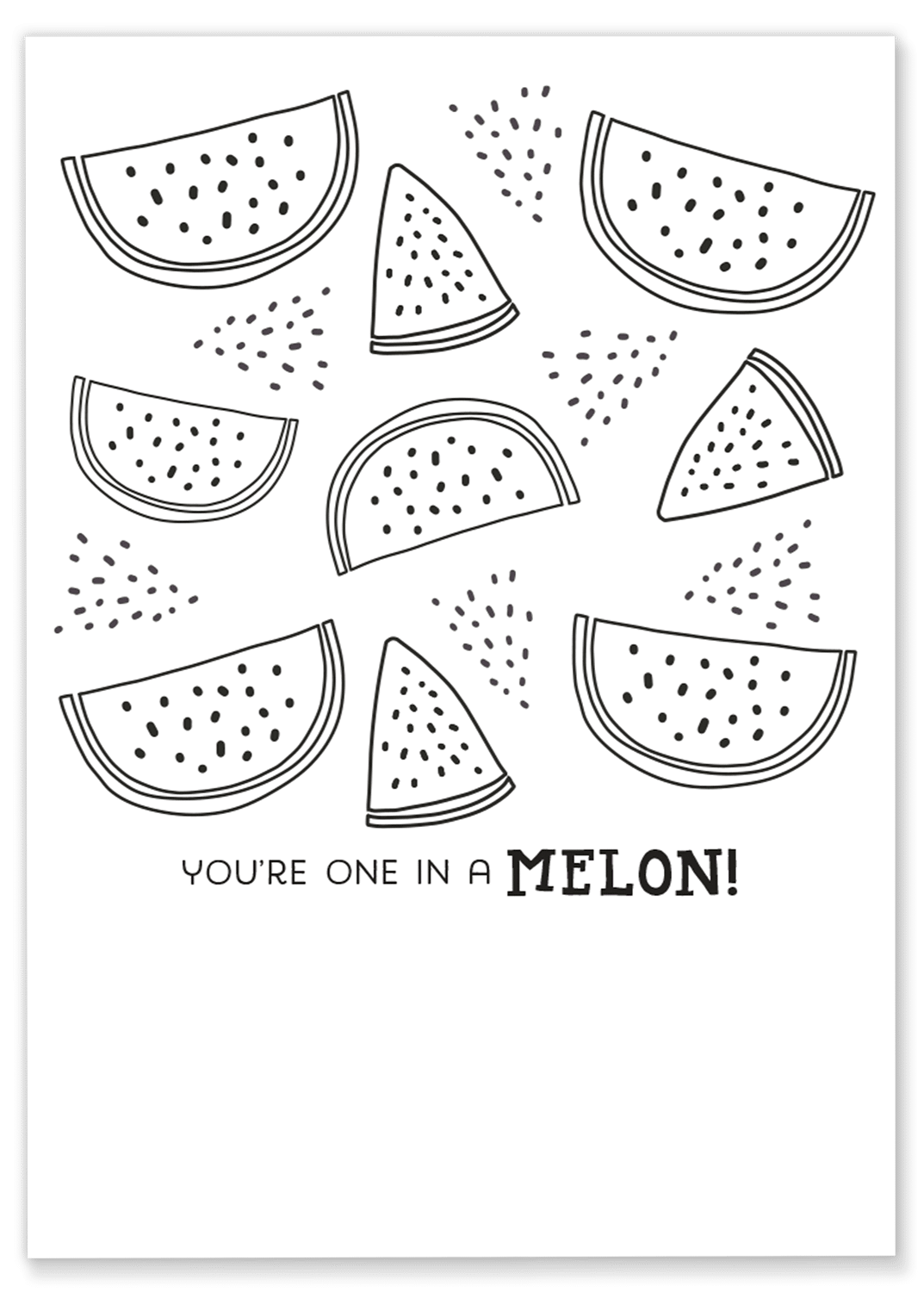 Watermelon coloring sheet â gilm press