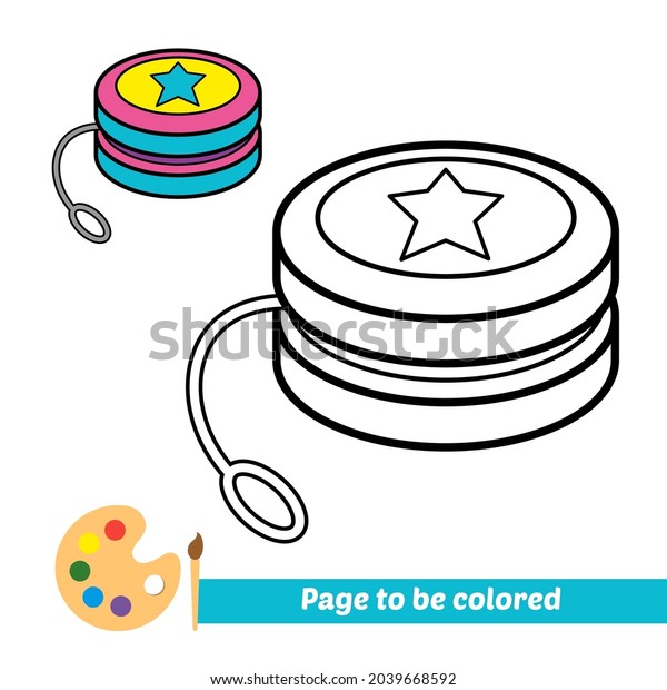 Coloring book yoyo vector image stock vector royalty free