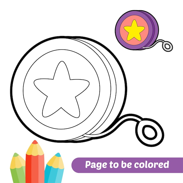 Premium vector coloring book for kids yoyo vector