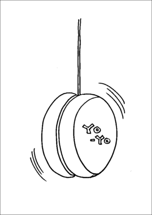 Yoyo on string coloring page