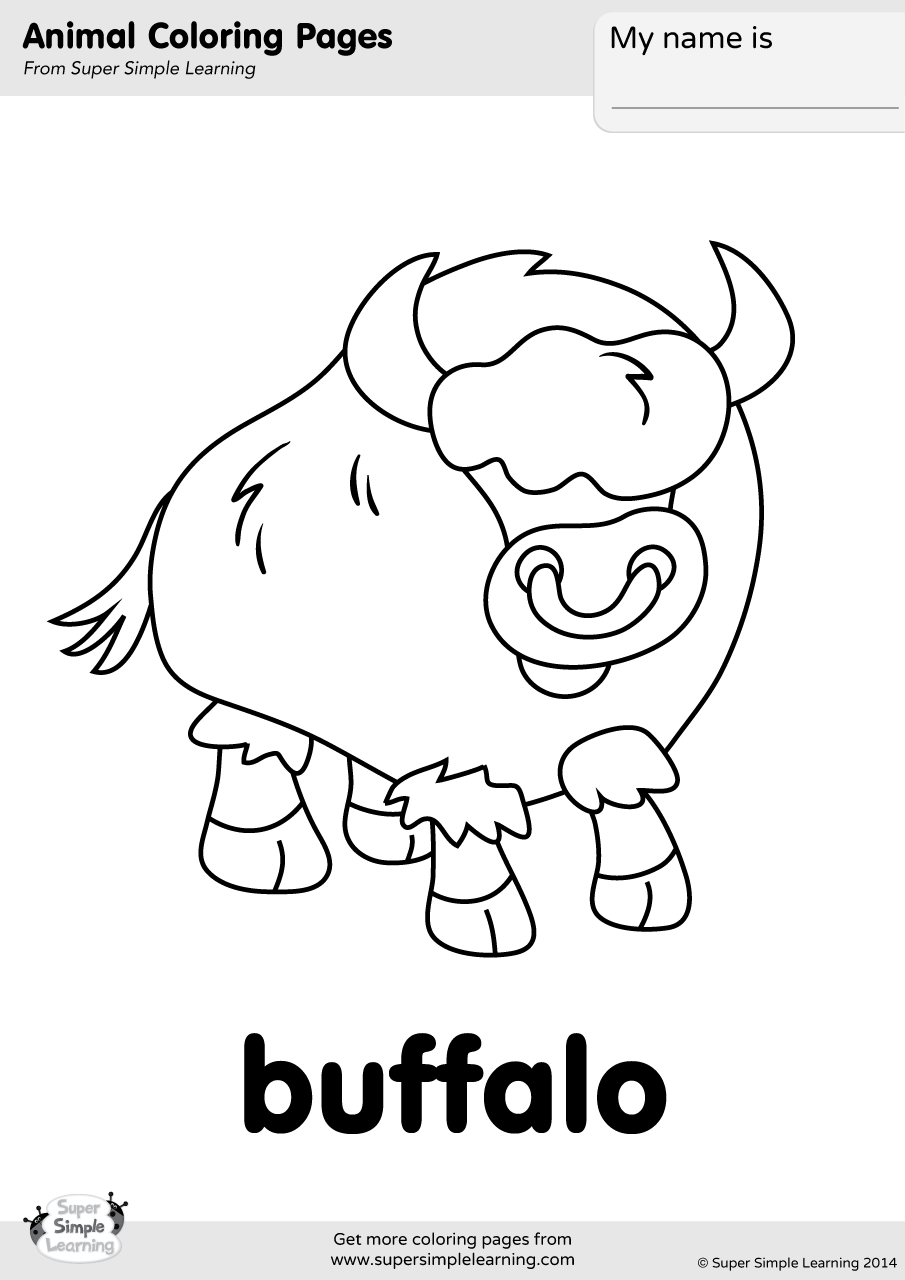 Buffalo coloring page