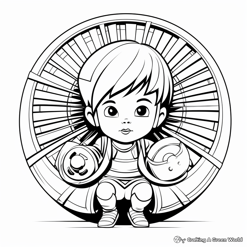 Fan coloring pages