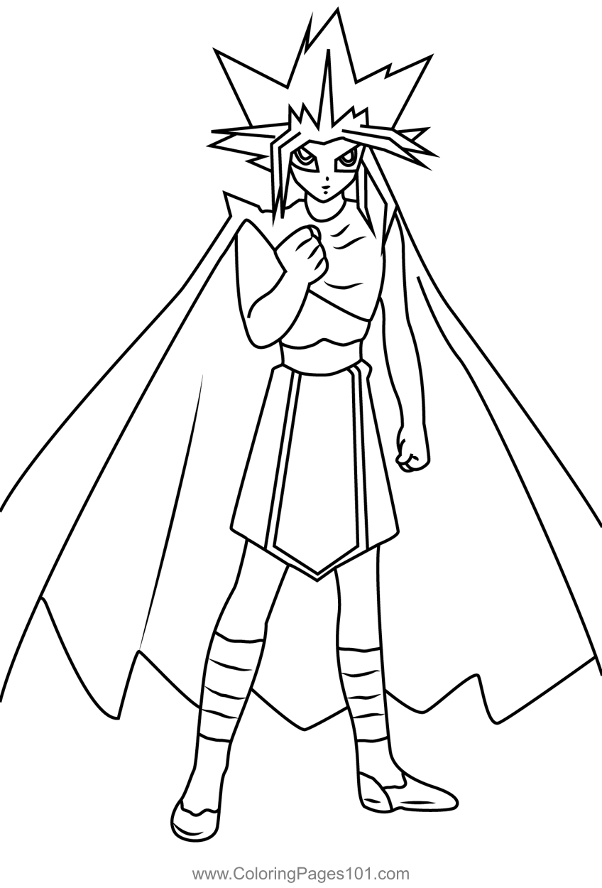 Yami yugi coloring page for kids