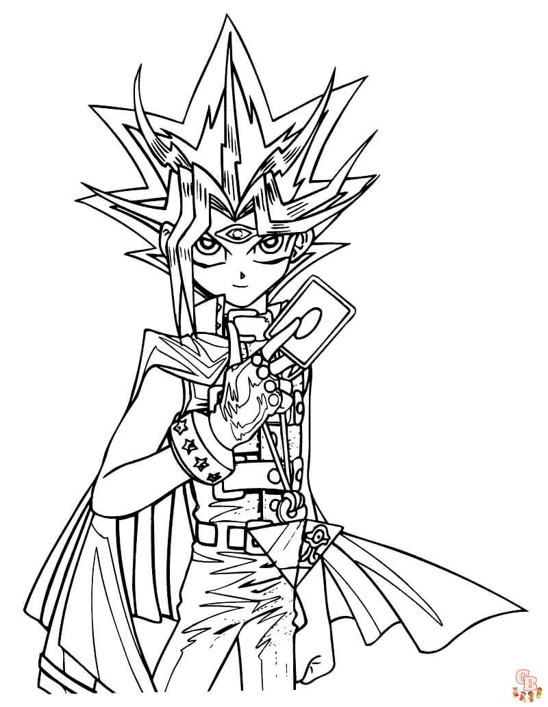 Free yugioh coloring pages for kids