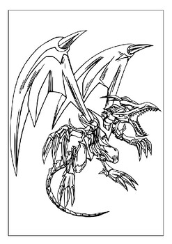 Printable yu gi oh coloring pages bring the duel monster card game to life p