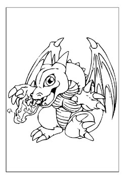 Printable yu gi oh coloring pages bring the duel monster card game to life p