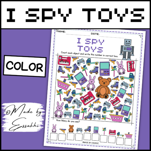 I spy toys color made by teachers