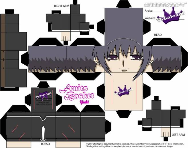 Cubeecraft of yuki from fruits basket â