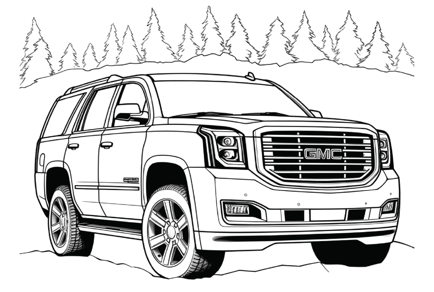 Gmc yukon yukon xl suvs coloring page