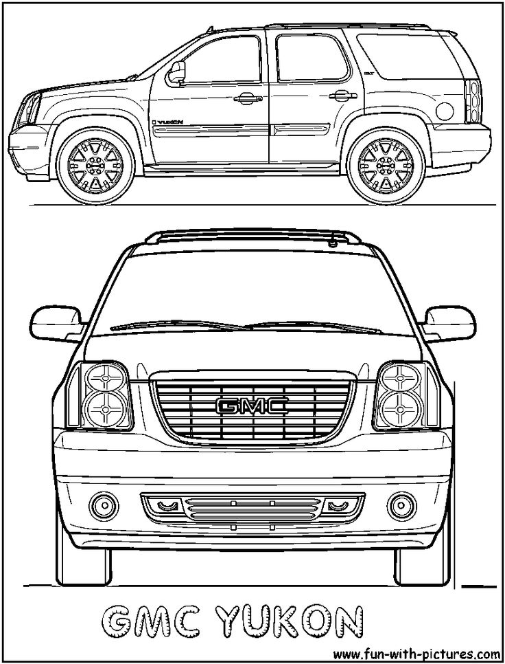 Gmc yukon coloring page gmc yukon gmc yukon