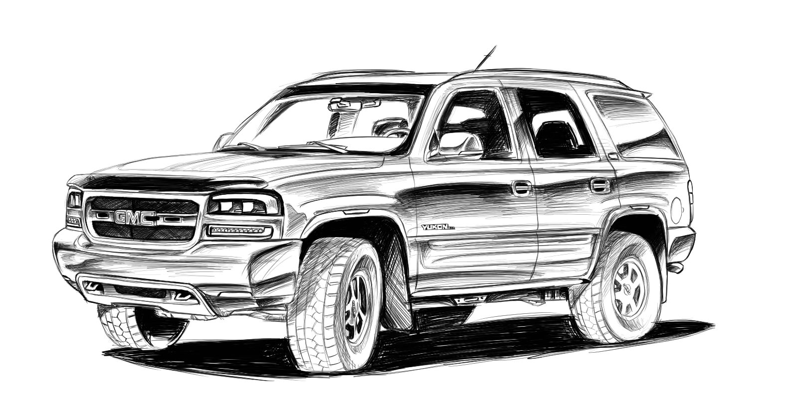 Gmc yukon drawing by me requested by ufatflaggot rtrucks