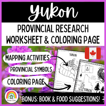 All about yukon mapping activity research worksheet coloring page