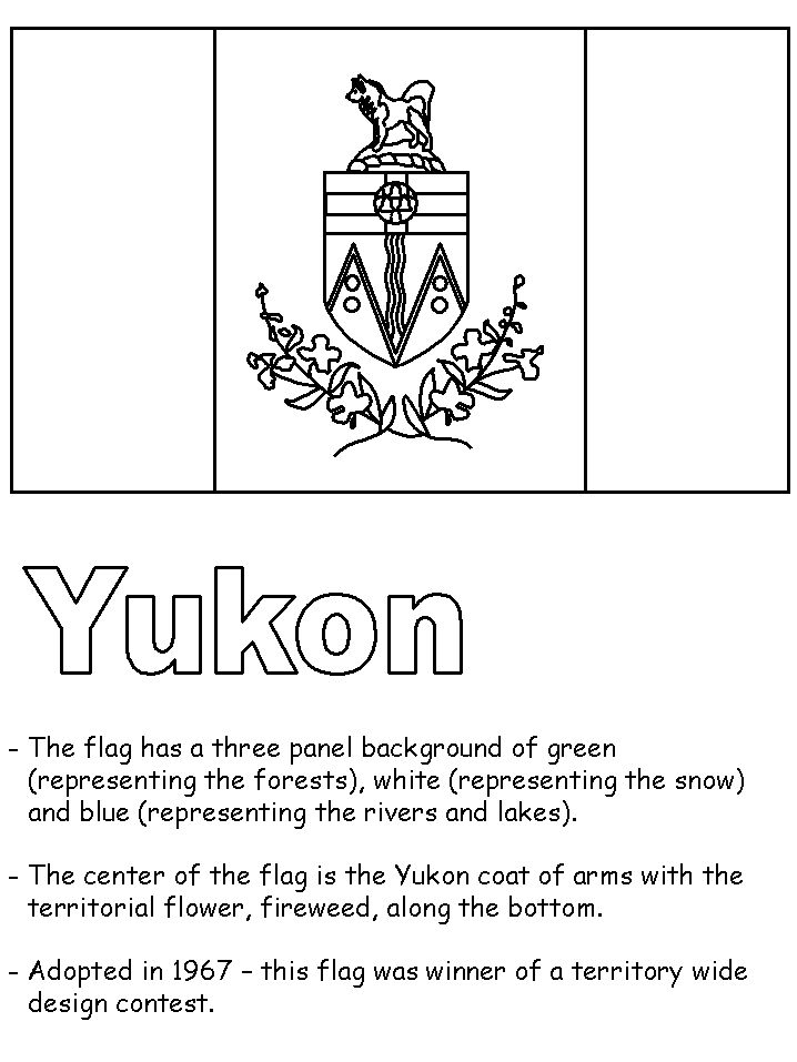 Yukon flag canadian social studies flag coloring pages geography of canada