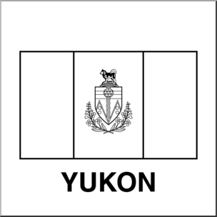 Clip art flags yukon bw i