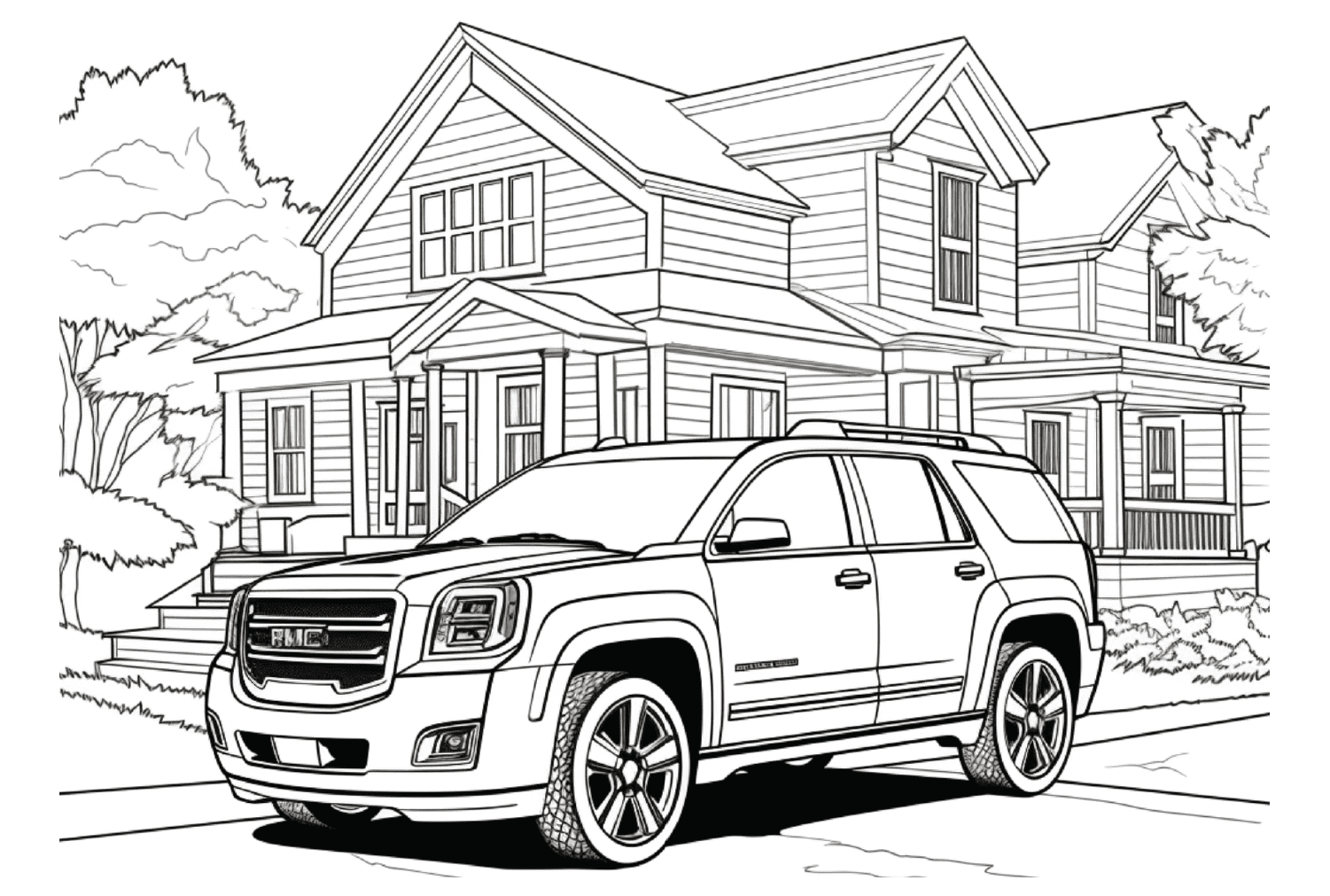 Gmc coloring pages