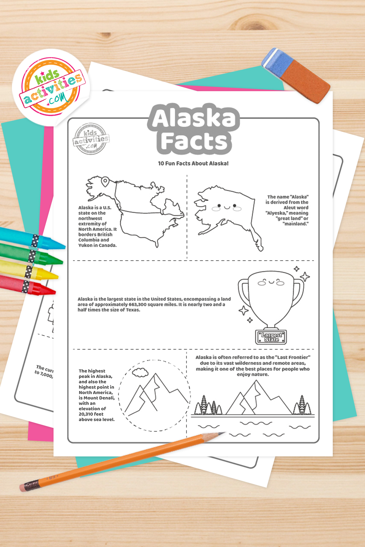 Really neat alaska facts coloring pages kids activities blog