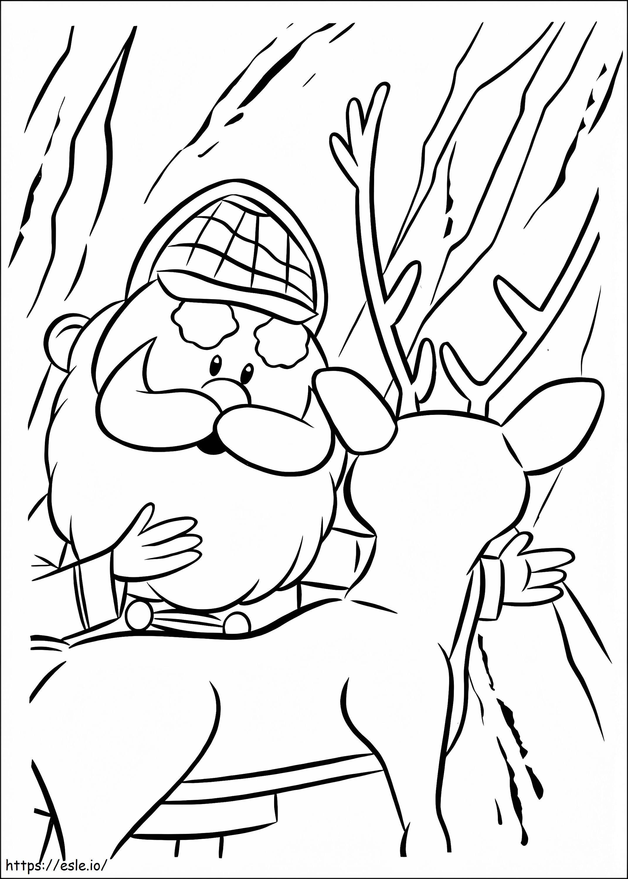 Rudolph with yukon cornelius coloring page