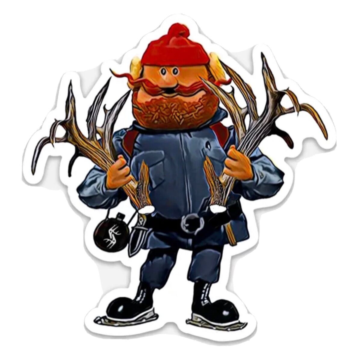 Yukon cornelius shed antler decal hunting sticker big buck deer rudolph