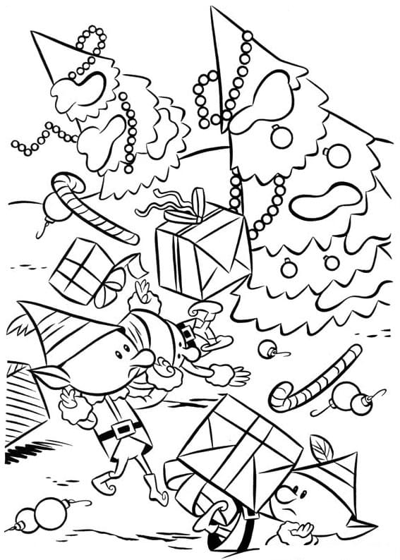 Rudolph and hermey coloring page