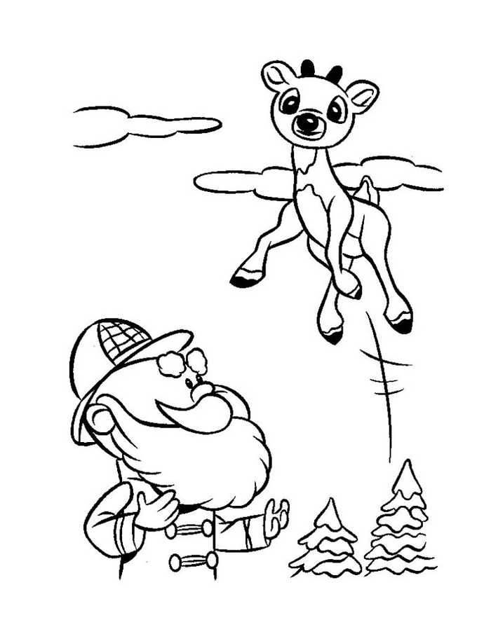 Printable rudolph coloring pages pdf