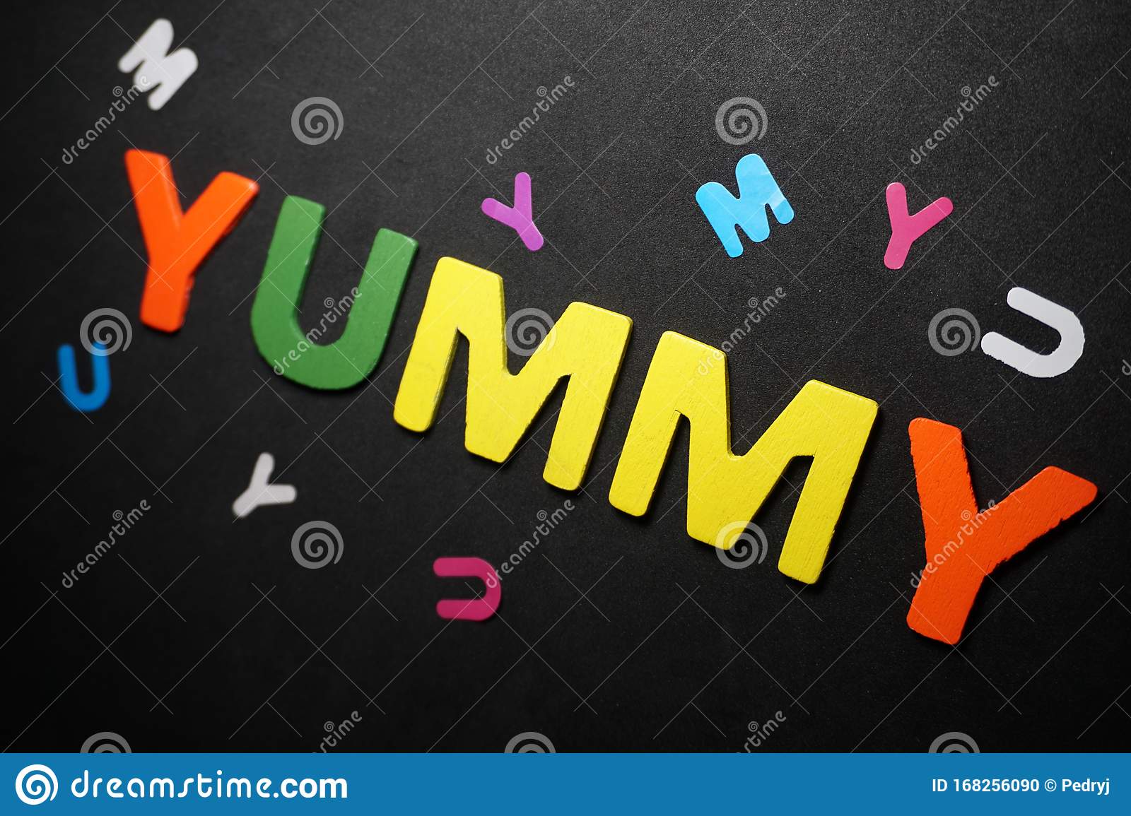 Yummy in black background stock photo image of wallpaper