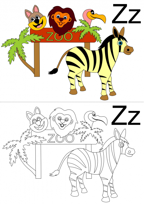 Alphabet coloring page