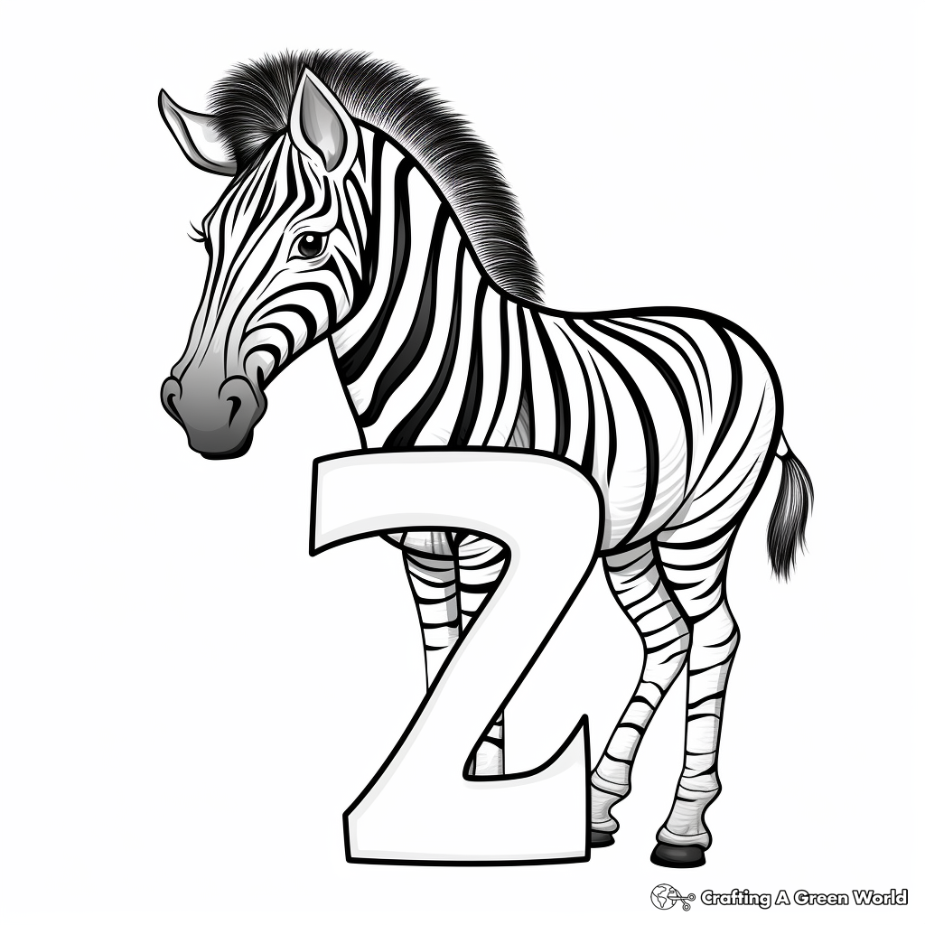 Letter z coloring pages