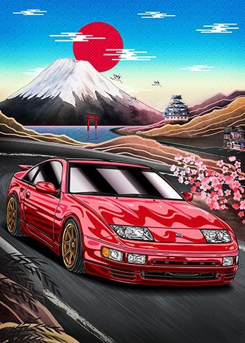 Nippon nissan zx z poster by navin guyvit displate car artwork nissan zx japan cars