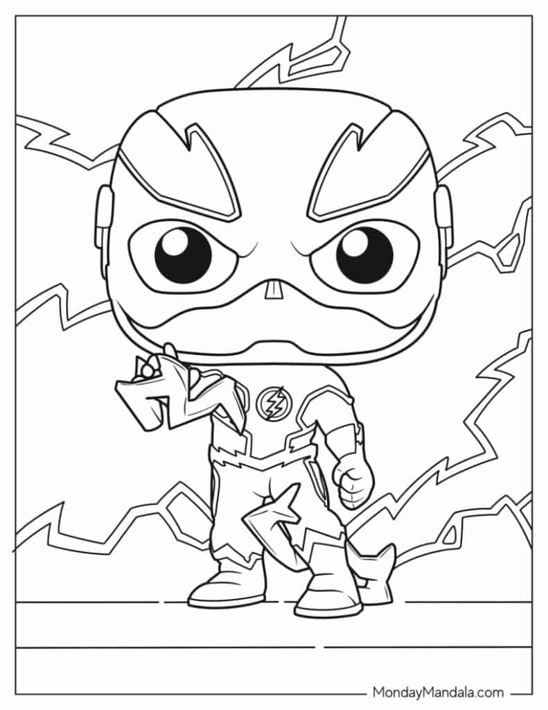 Flash coloring pages free pdf printables