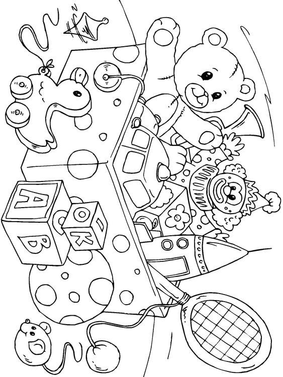 Coloring page toys