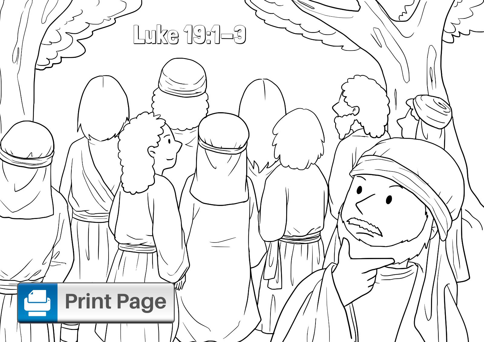 Free printable zacchaeus coloring pages for kids â connectus