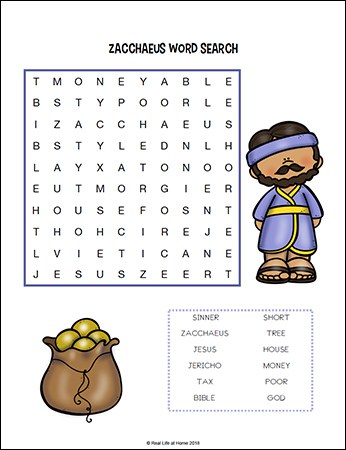 Zacchaeus story for kids free zacchaeus printables packet for elementary students