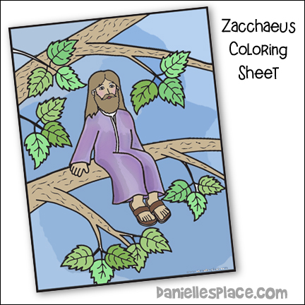 Zacchaeus bible crafts and and activities for sunday school