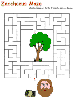 Zacchaeus printable activity sheets